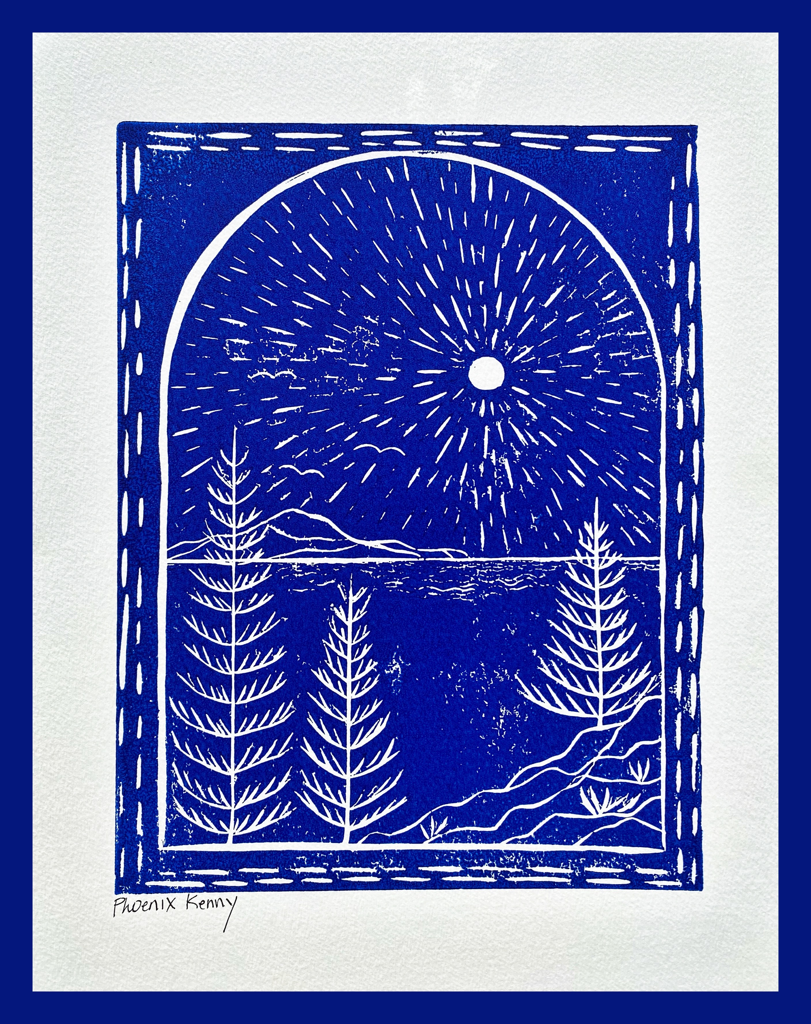 Norfolk Island Lino Print
